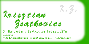 krisztian zsatkovics business card